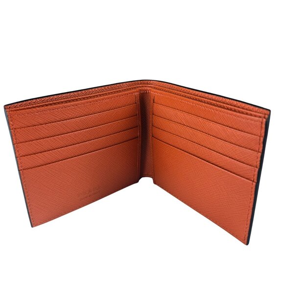 Prada Men's Baltic Blue Billfold Wallet Saffiano Leather in Box NWOT - Picture 3 of 7